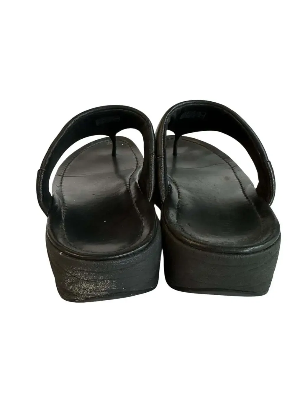 FitFlop Lulu Thong Platform Sandals Black Comfort Walking Women's Size 11